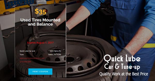 $35 Used Tires Mounted and Balance | Quick Lube Car and Tune